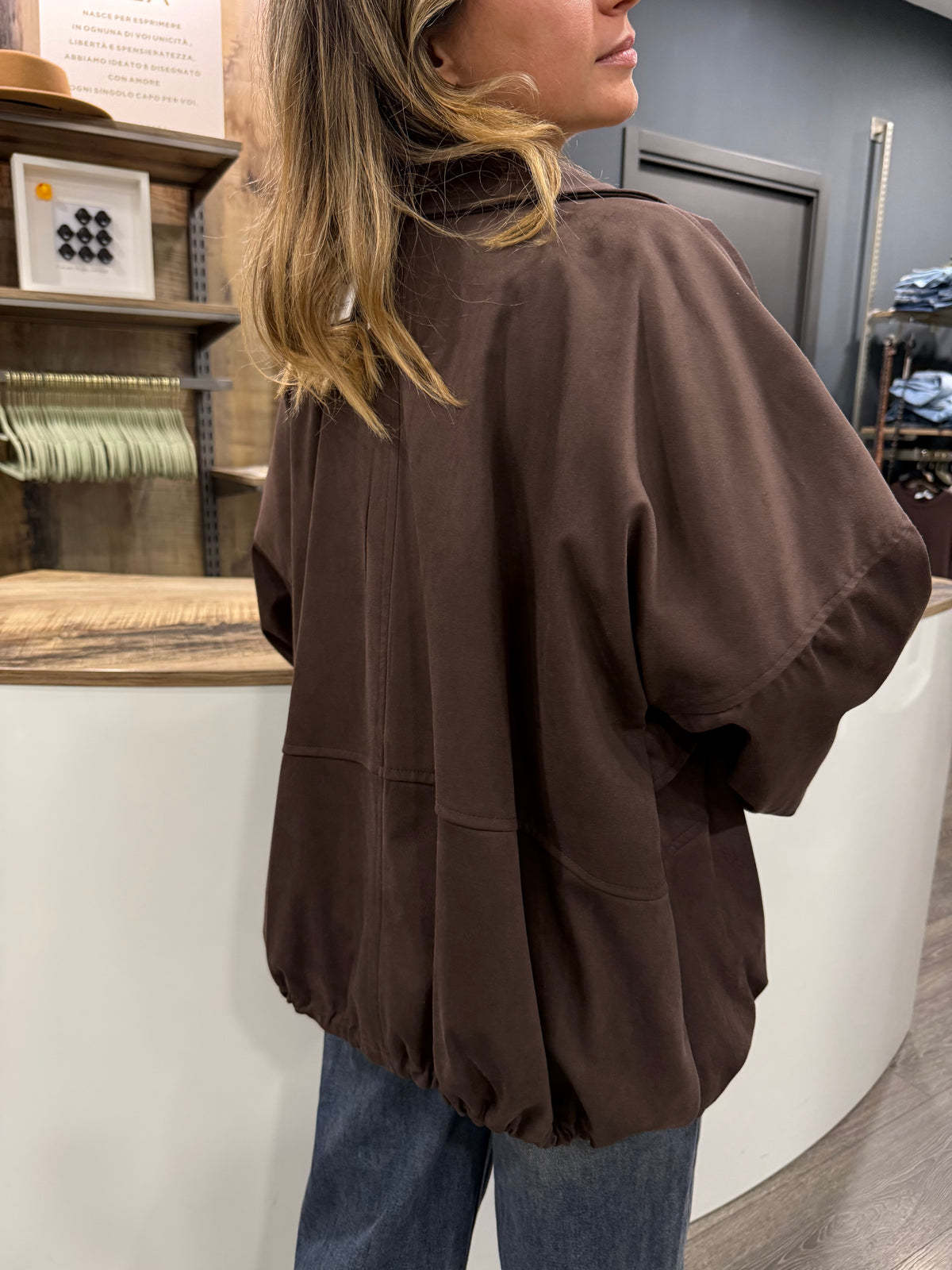 Giubbino in Suede Marrone