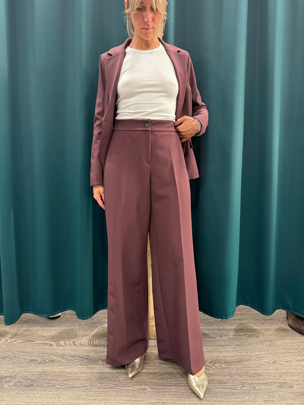 Pantalone Palazzo Bordeaux