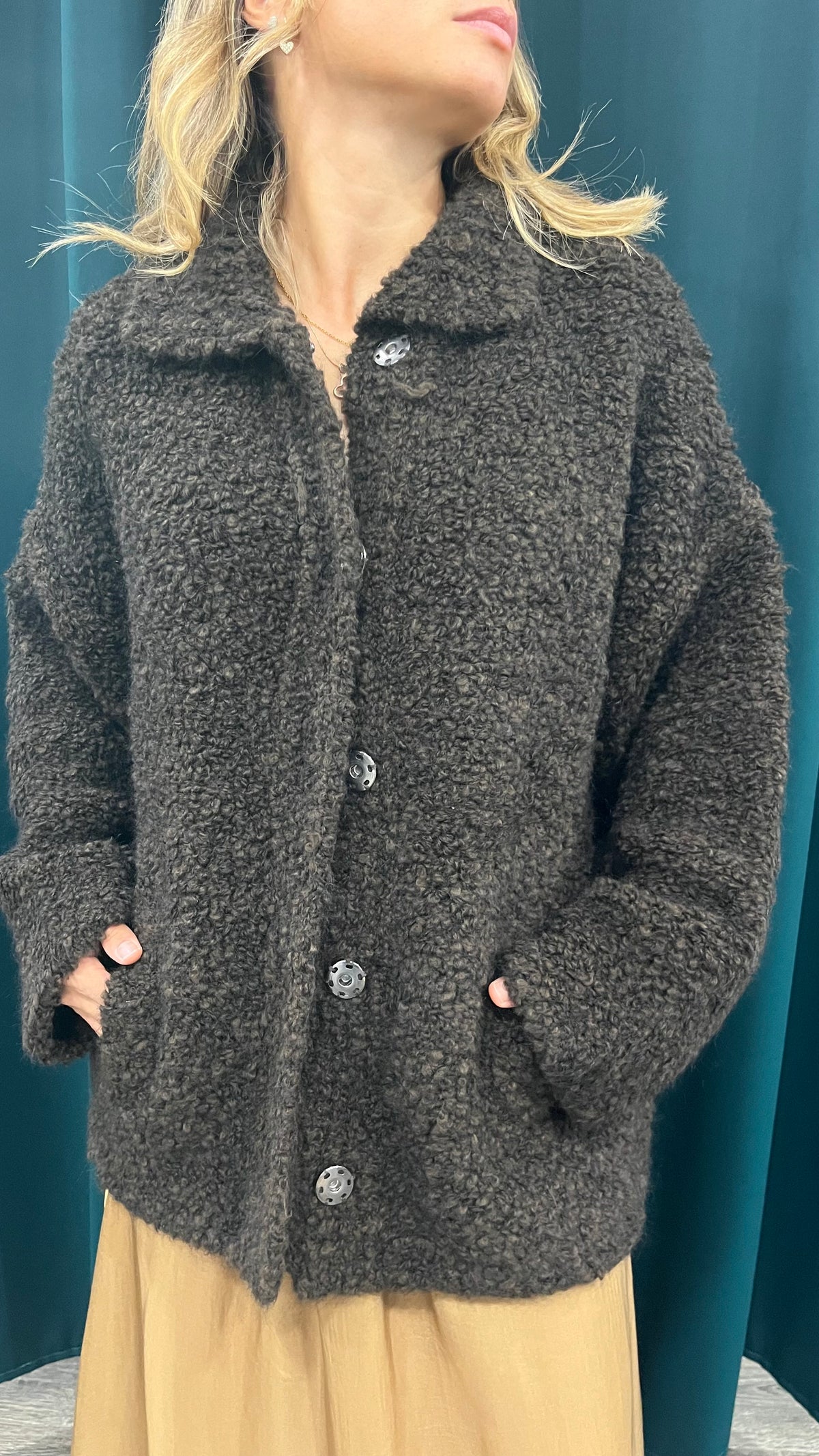 Cappotto Bouclè Kontatto Moro