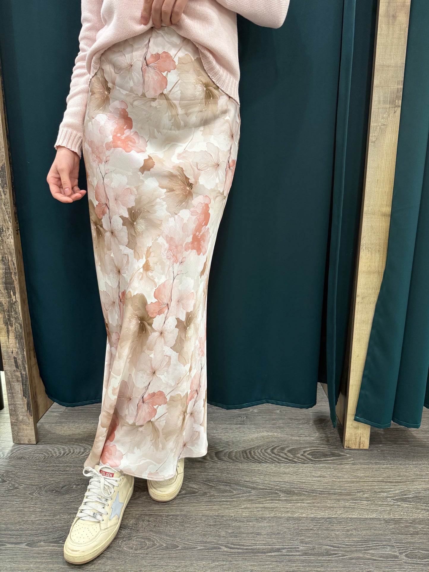 Gonna Vicolo Satin Floreale