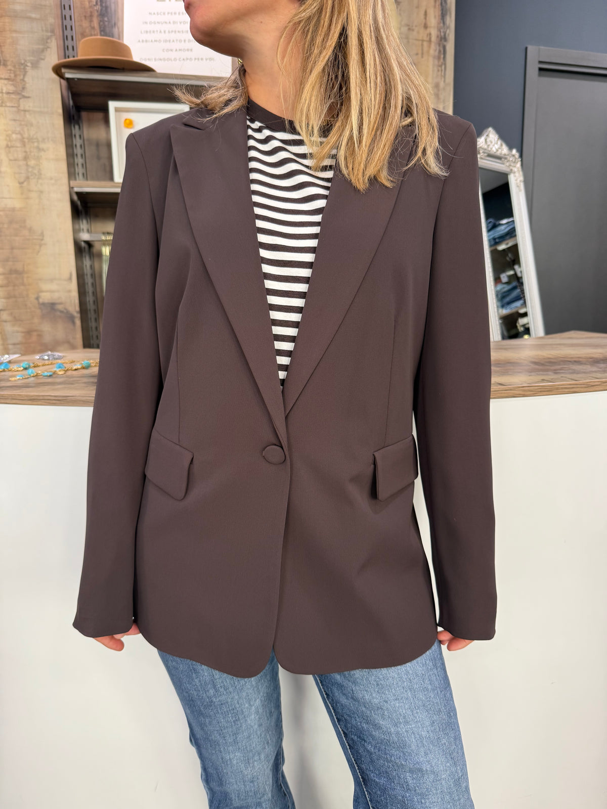 Giacca Blazer Marrone