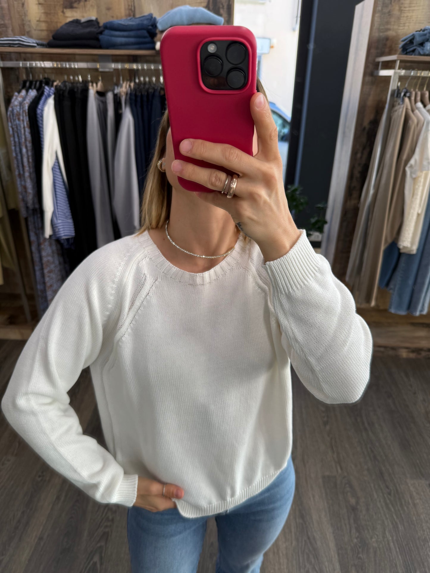 Maglione in Cotone in Varianti Colore