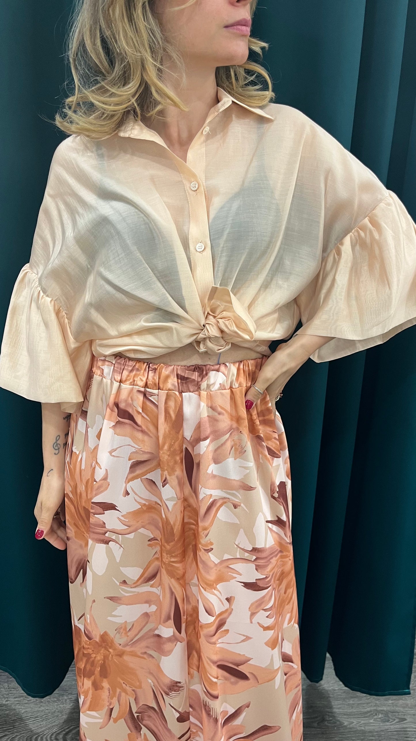 Camicia Vicolo Manica Arricciata