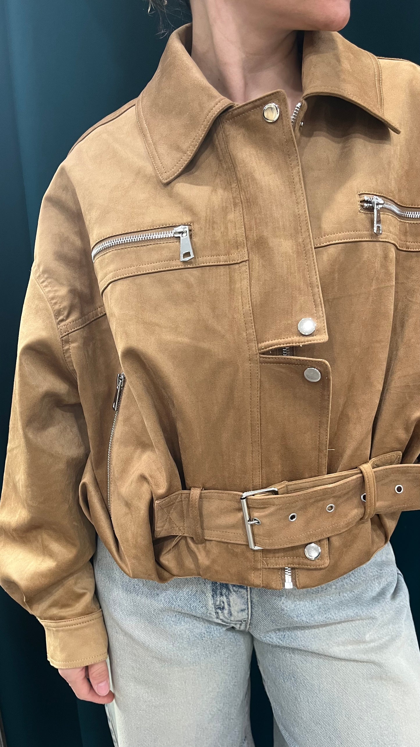 Giacca Bomber Suede Vicolo