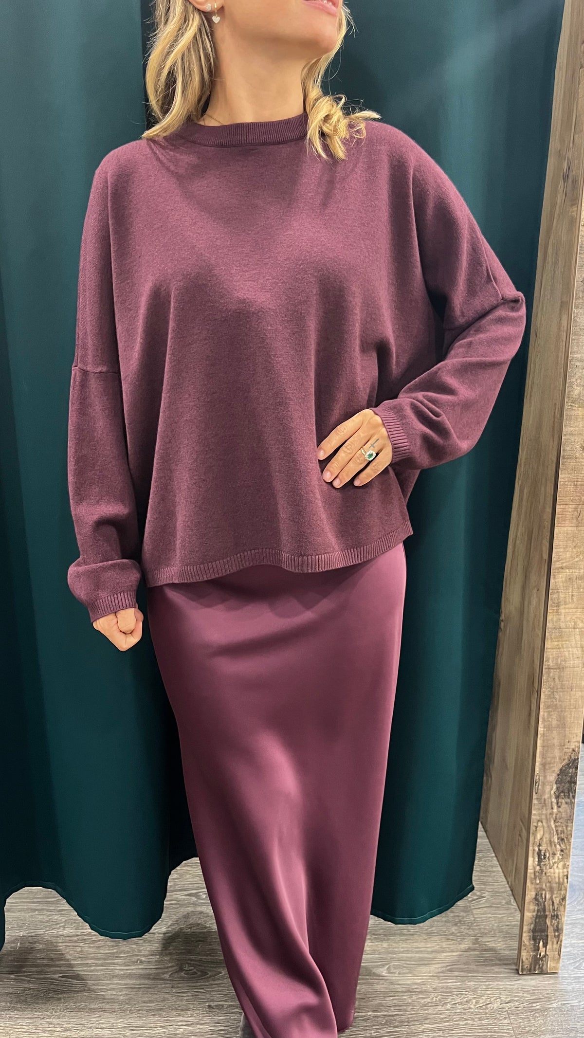 Maglione Bordeaux Over