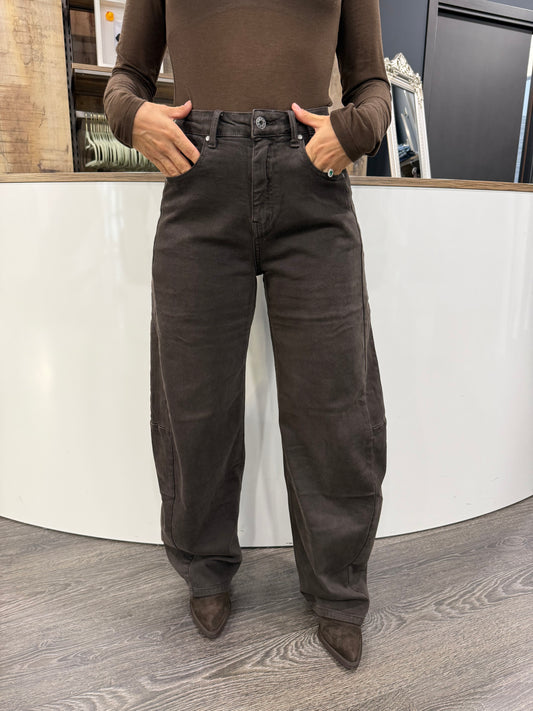 Pantaloni Marroni Barrel