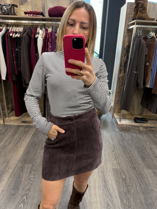 Gonna Velluto Costine Vicolo