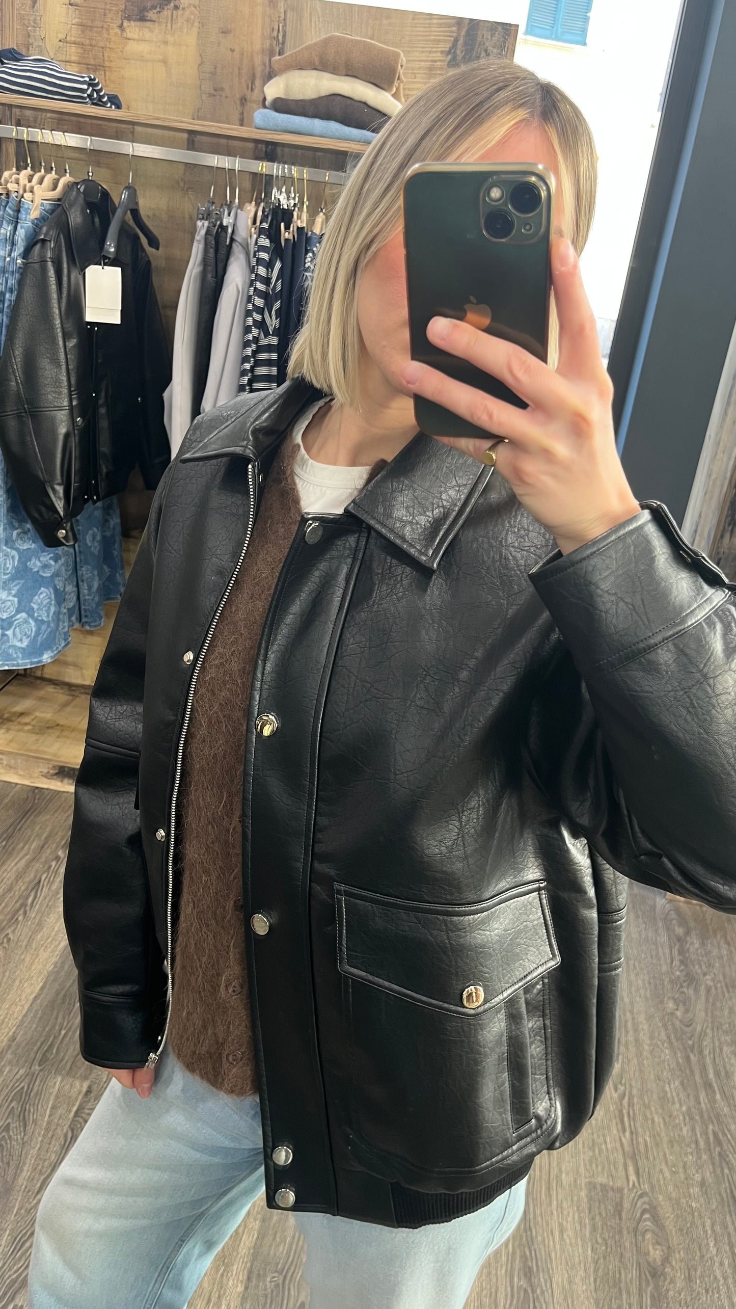 Giubbino Eco Over Lumina Nero