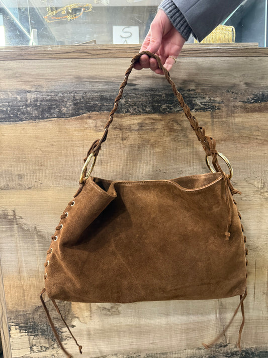 Borsa in pelle occhielli