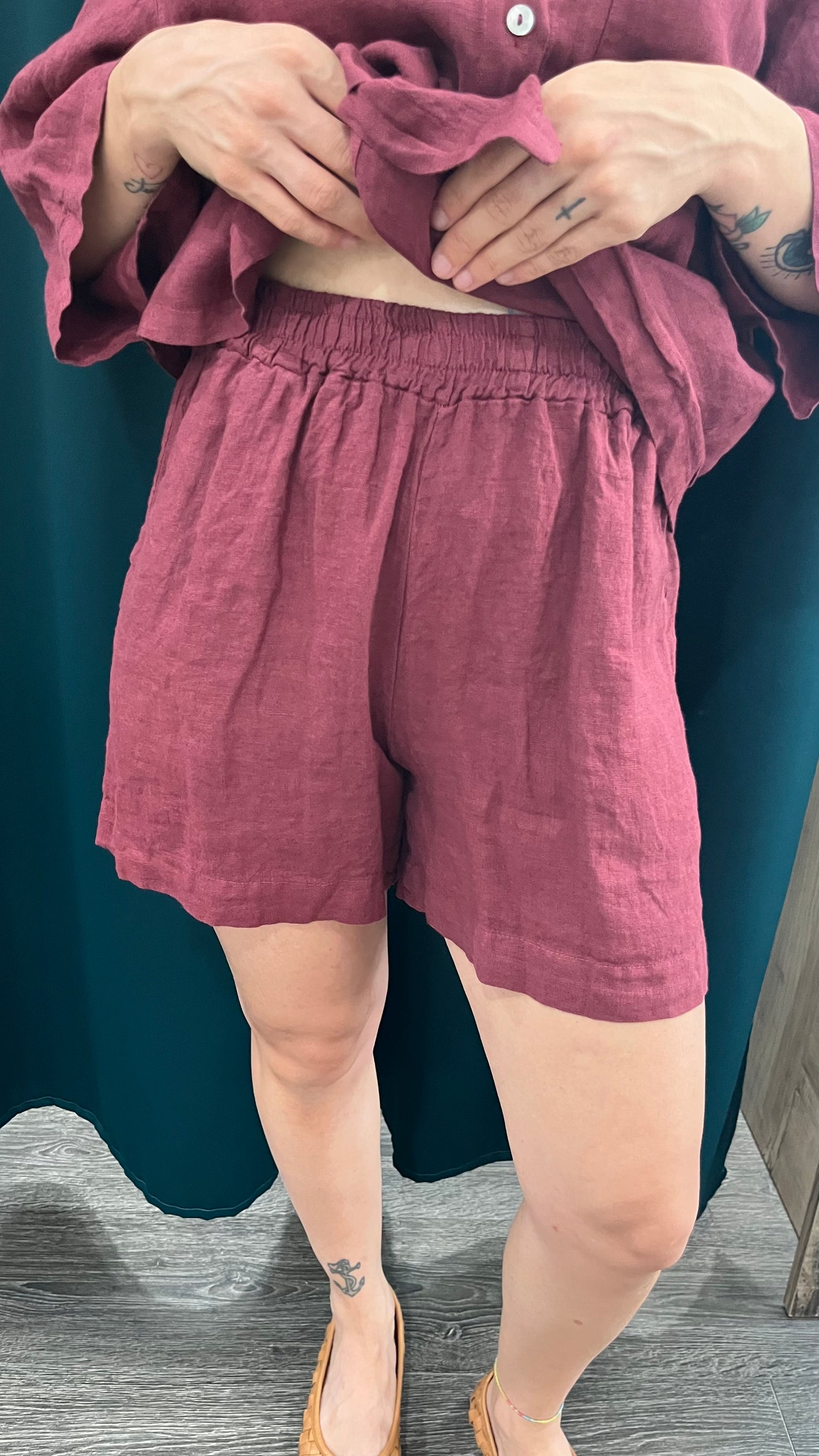 Coordinato Camicia+Bermuda Kontatto Bordeaux