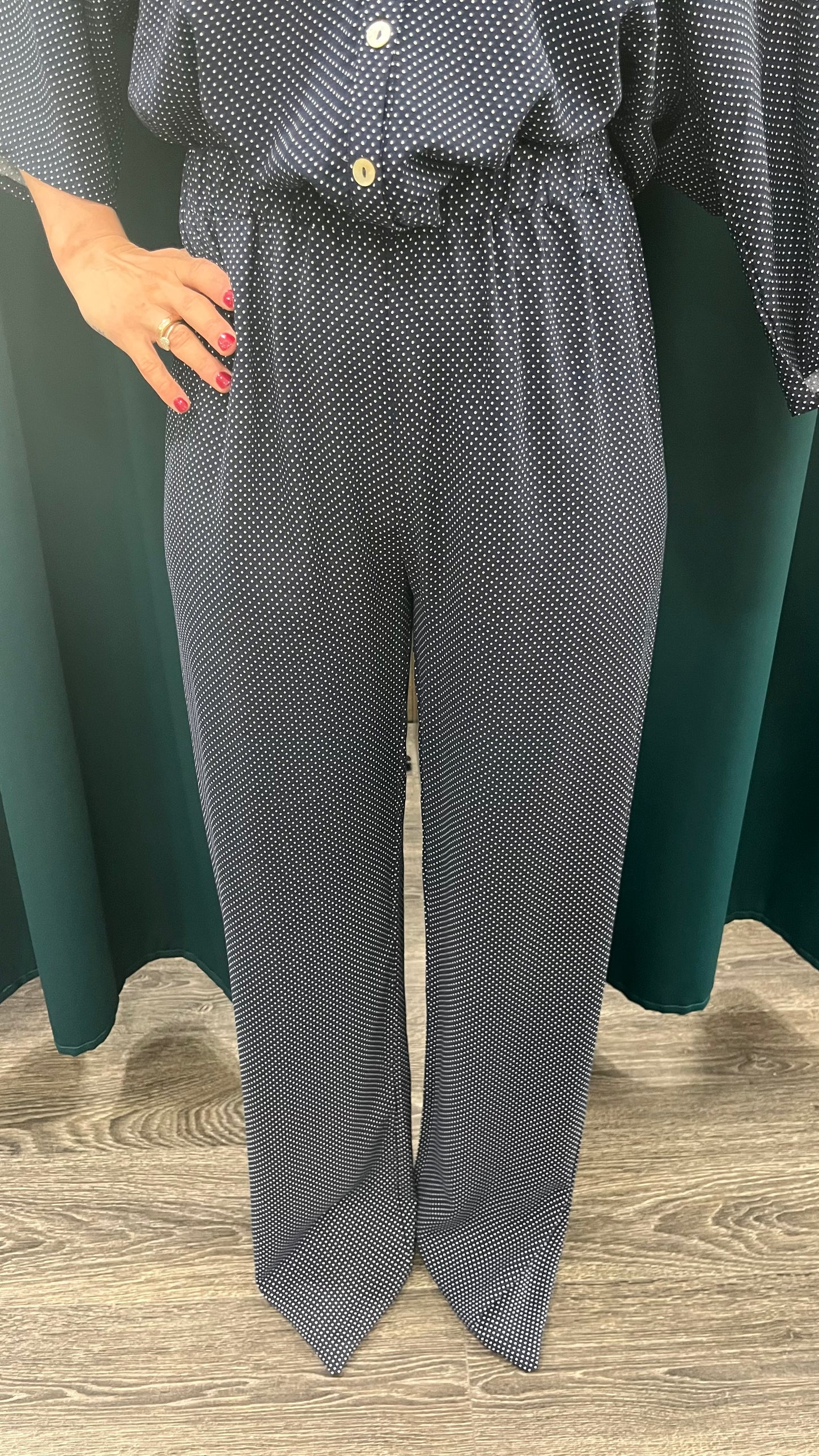 Pantalone Lila Pois Blu