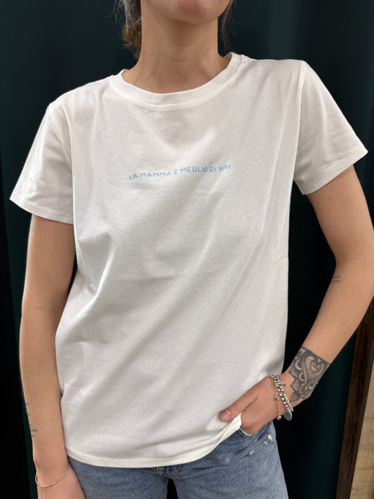 T-shirt Vicolo “ la mamma è meglio di siri “