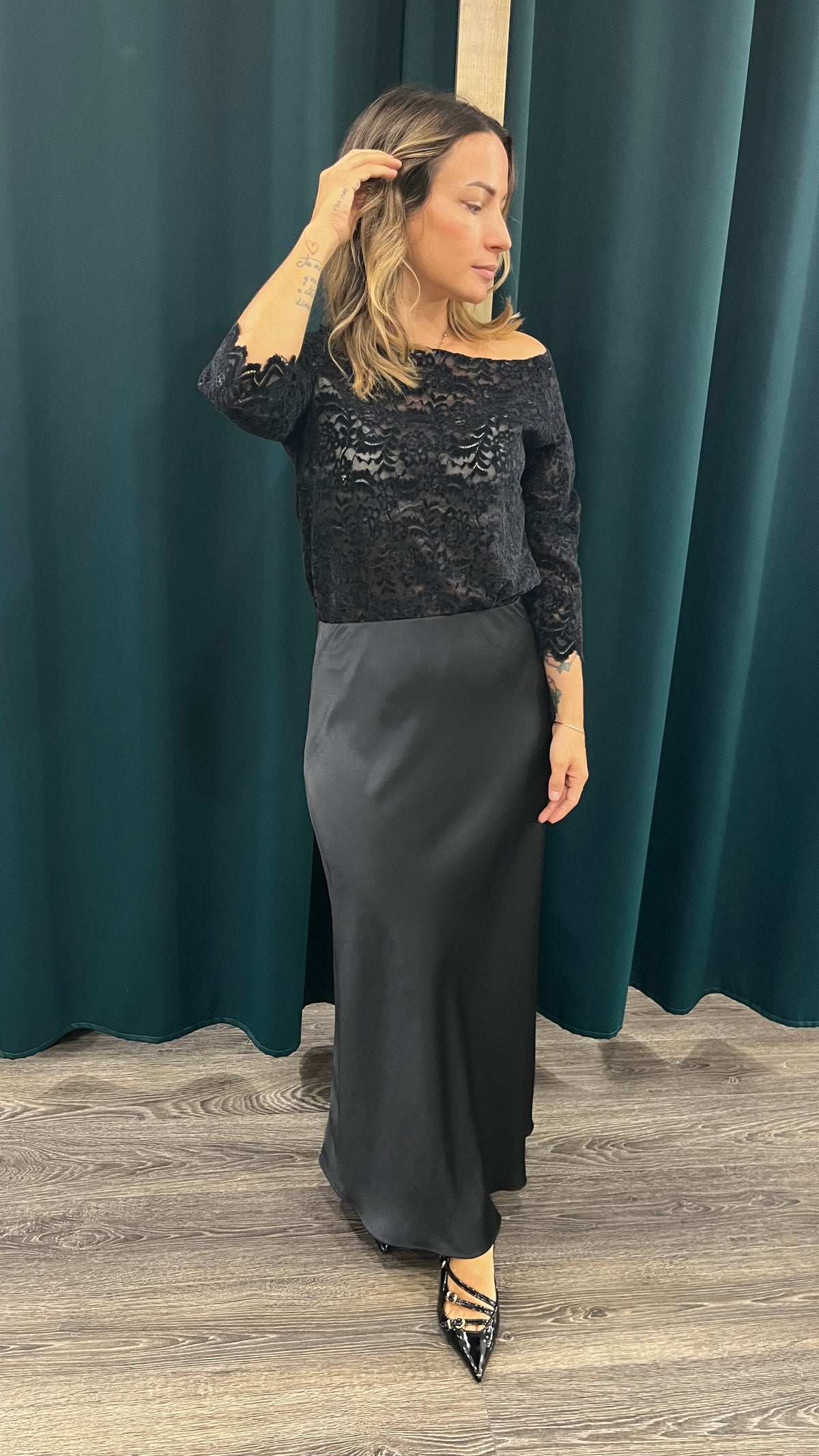 Maglia in Pizzo e Velluto