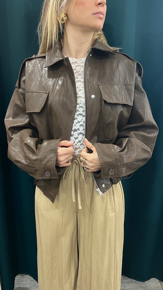 Giubbino Giacca Vicolo Eco Moro Oversize