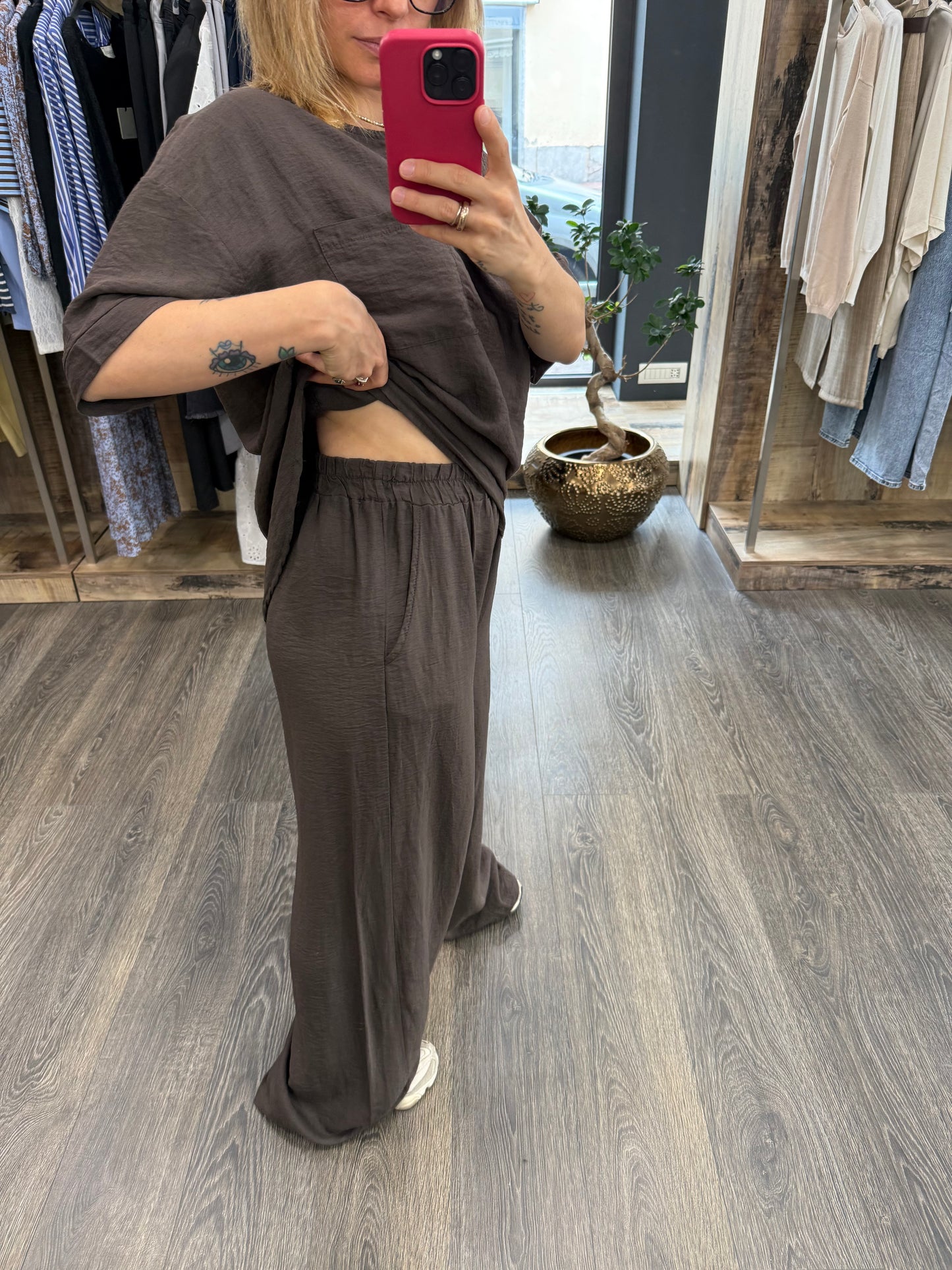 Pantaloni morbidi Cioccolato