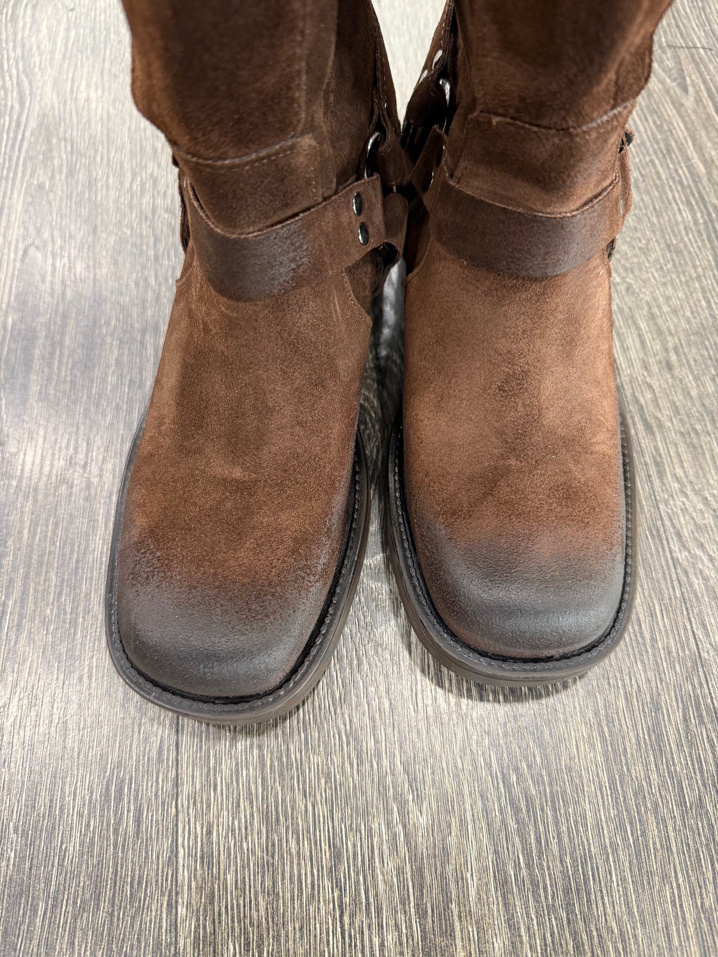 Stivali Biker in Pelle Fibbie