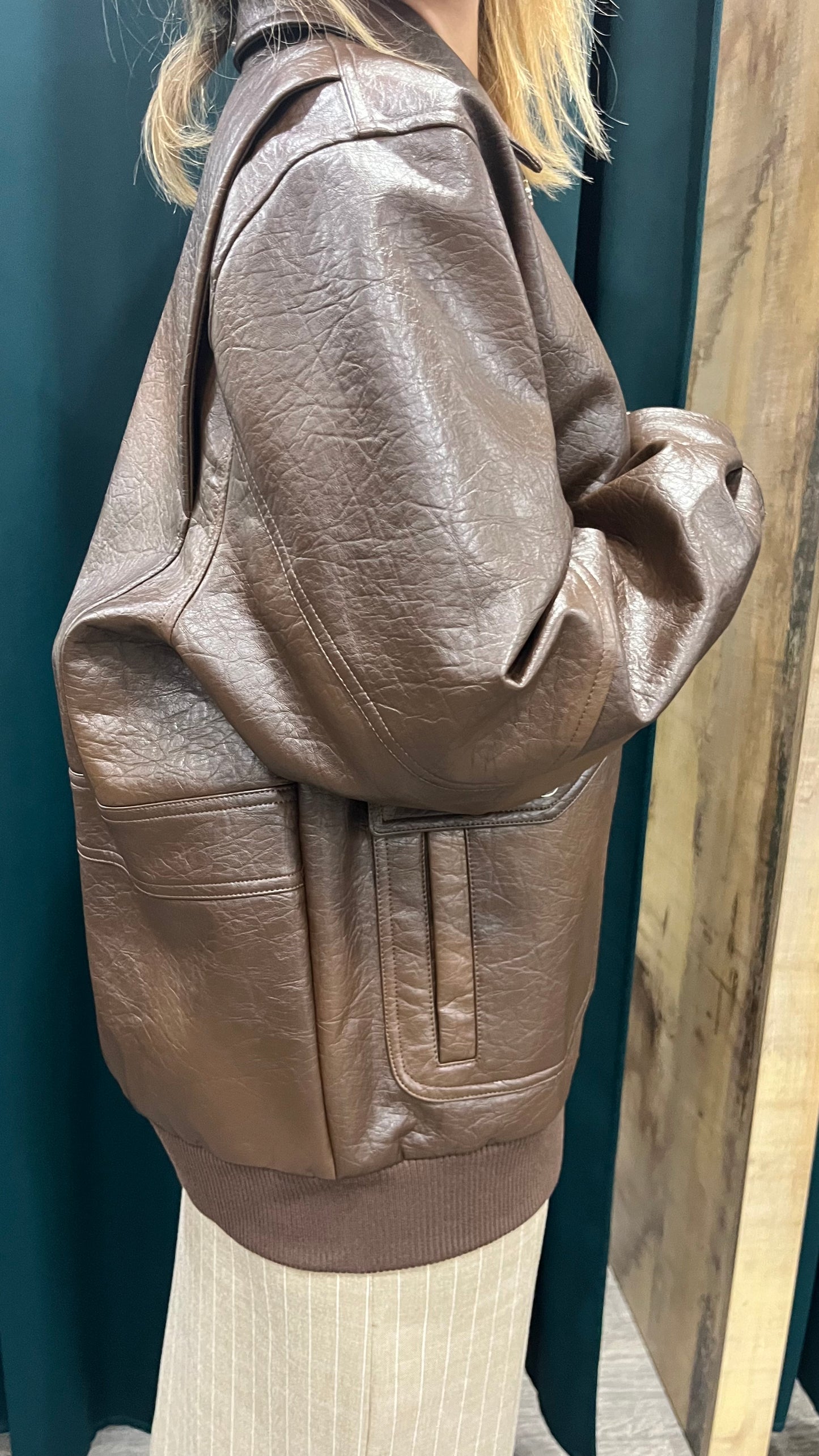 Giubbino Ecopelle Moro Lumina