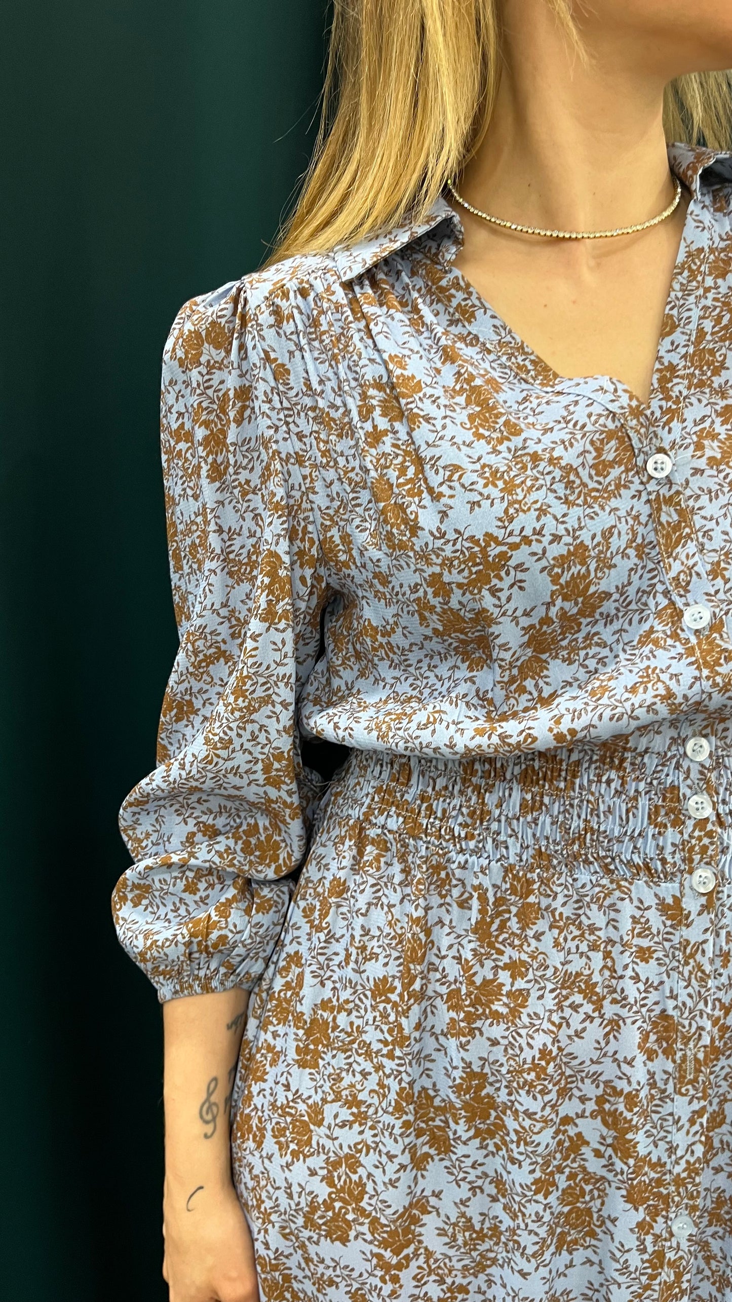 Abito Lungo Chemisier in Viscosa