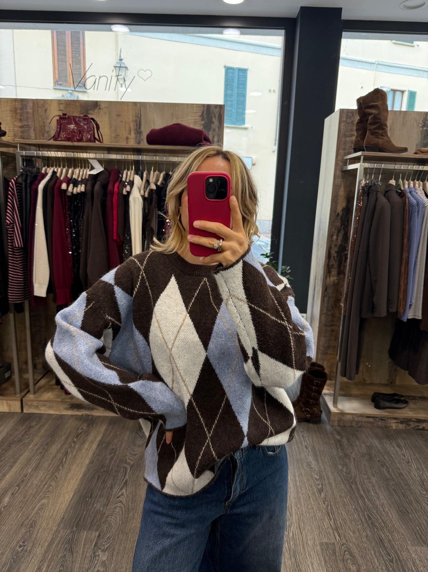 Maglione Oversize Rombi in Varianti colore