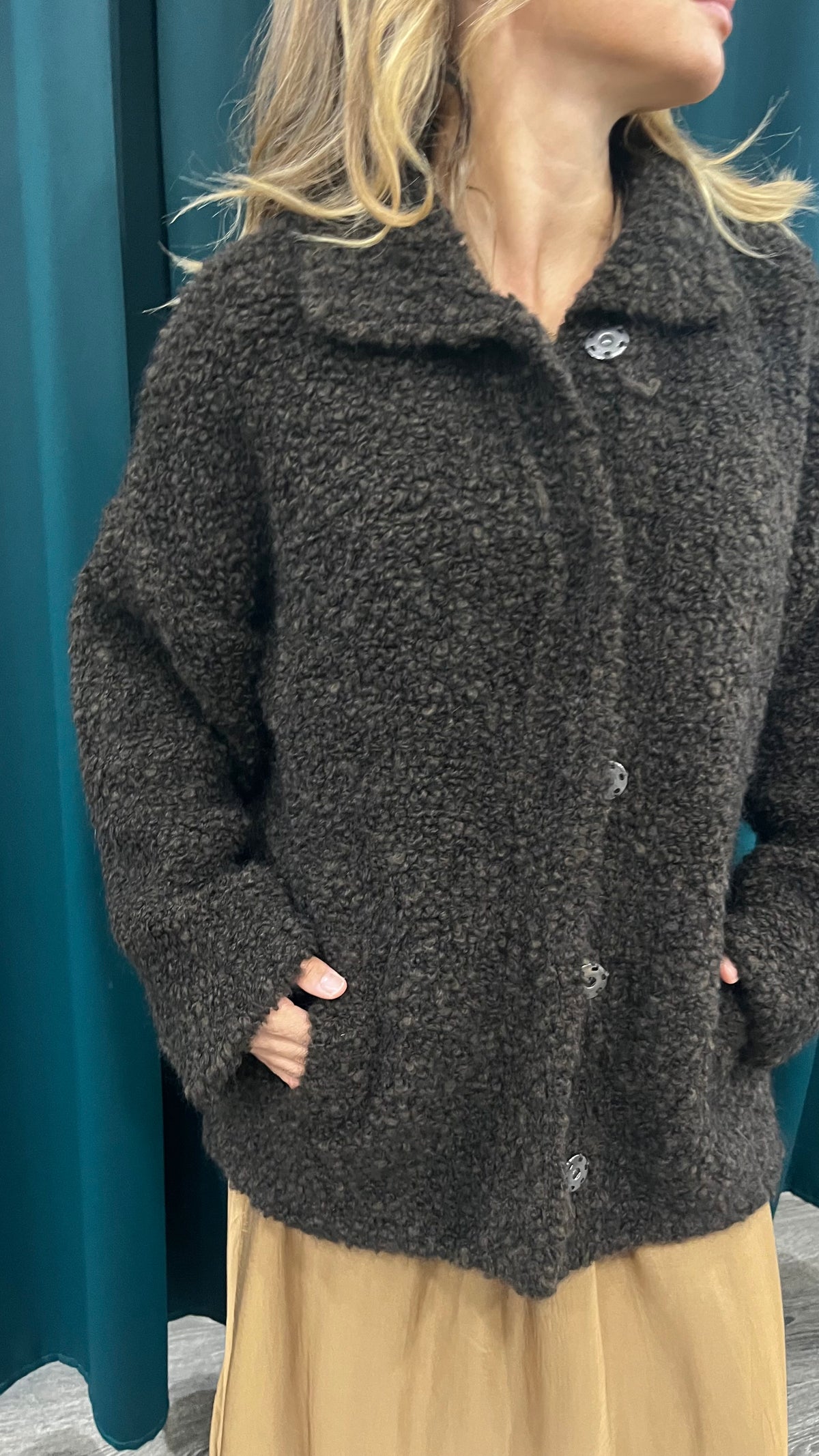 Cappotto Bouclè Kontatto Moro