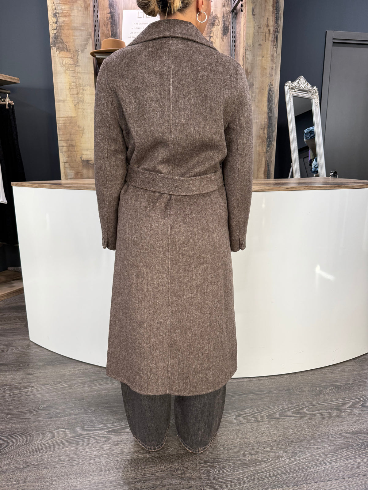 Cappotto Fango con Cintura