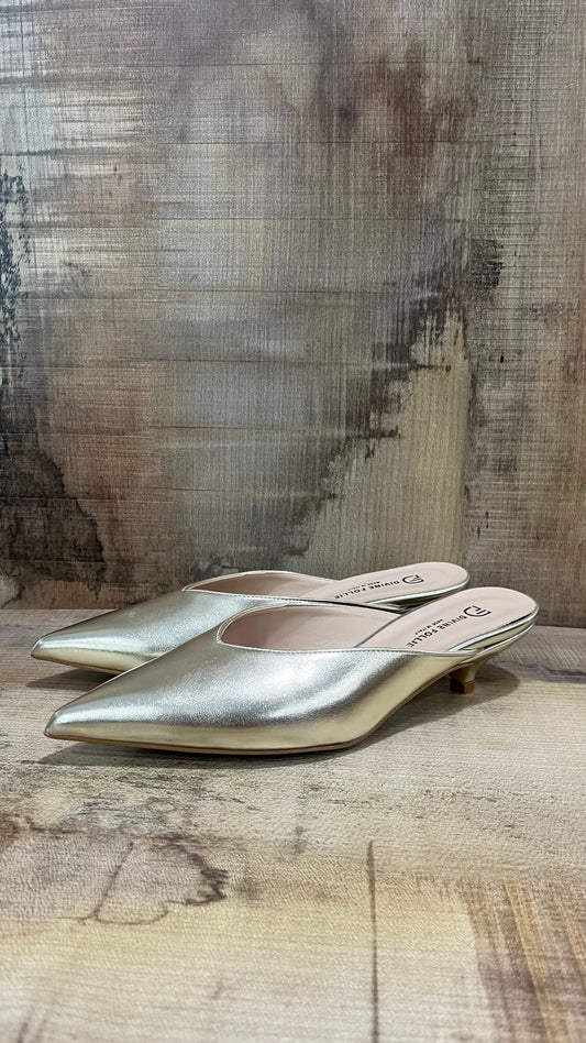 Mules Oro in Pelle