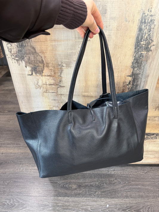 Borsa shopper In Pelle Nero