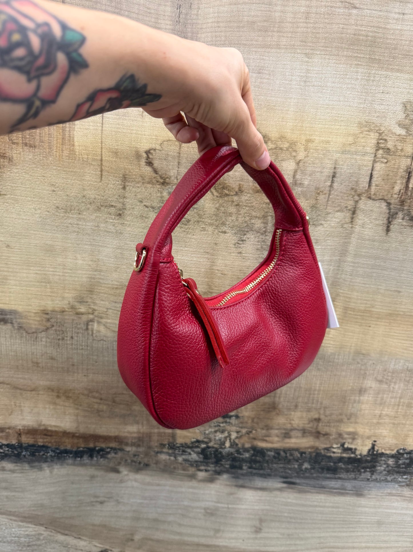 Borsa In Pelle Rossa Mini