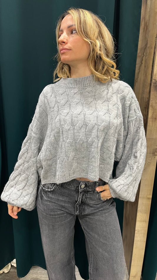 Maglione Crop Trecce Haveone diversi colori