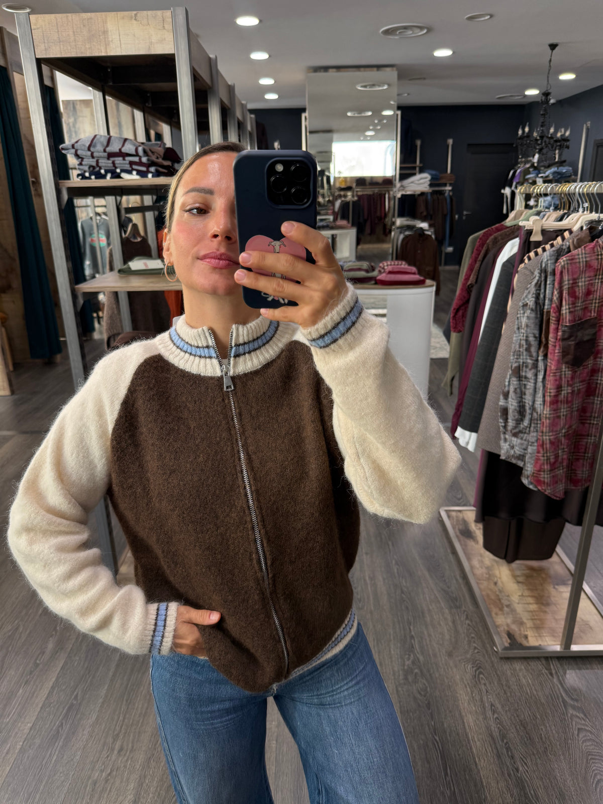 Cardigan Zip Duda Maglione