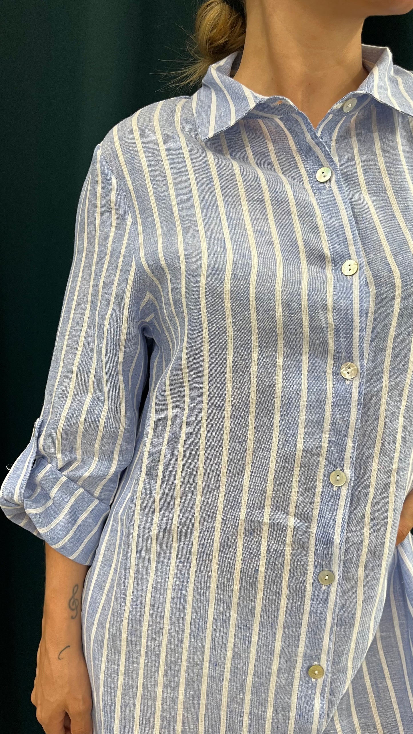 Camicia/Abito Righe in Lino