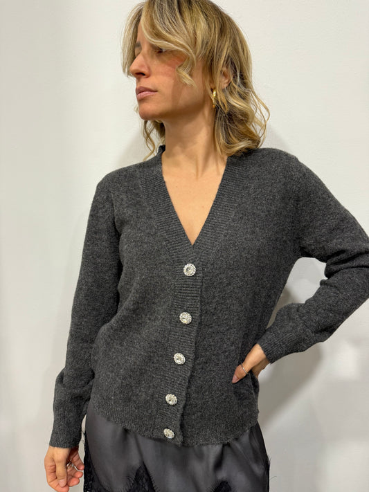 Cardigan Bottoni Gioiello In Varianti colore