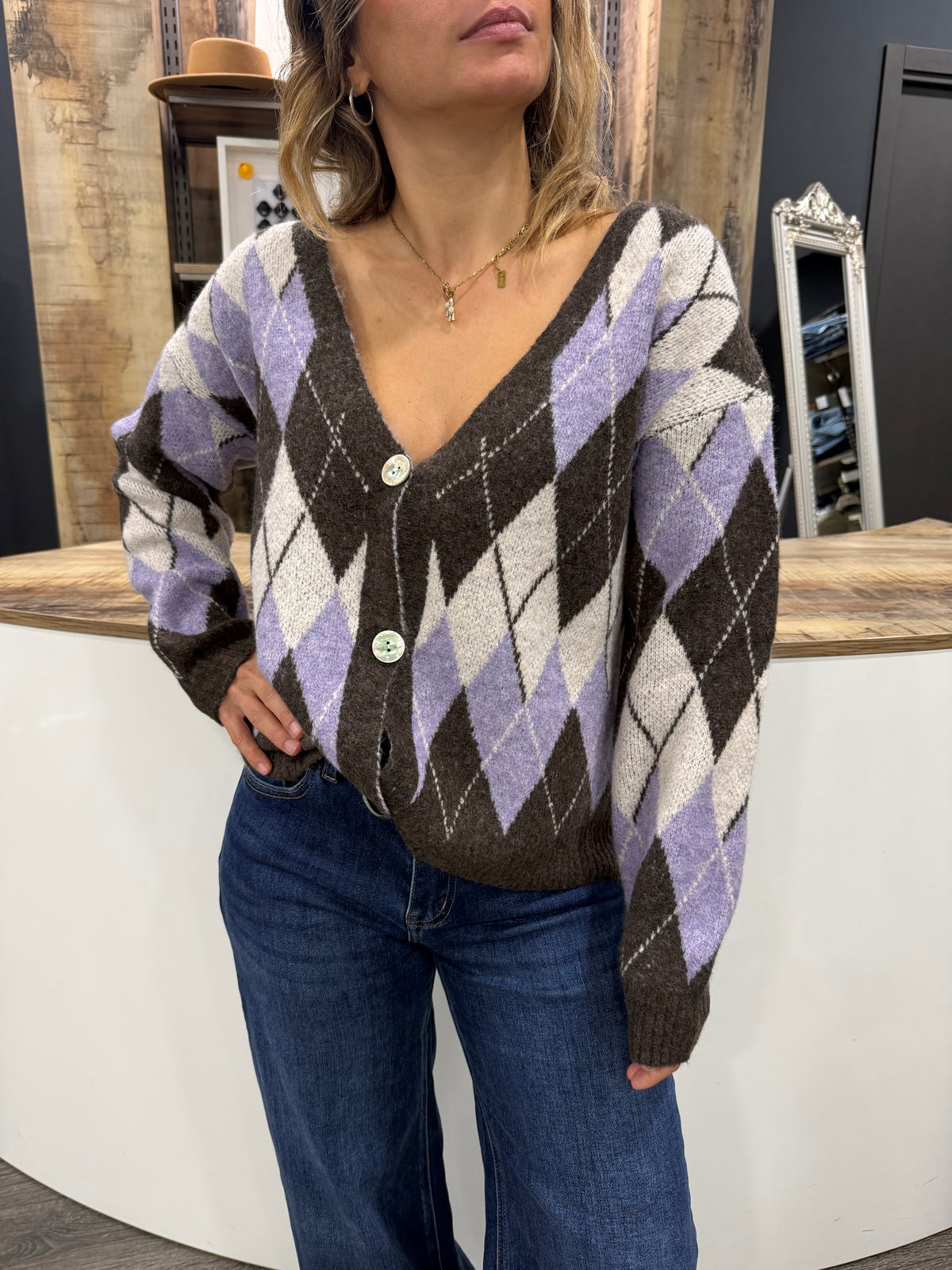 Cardigan Rombi Duda