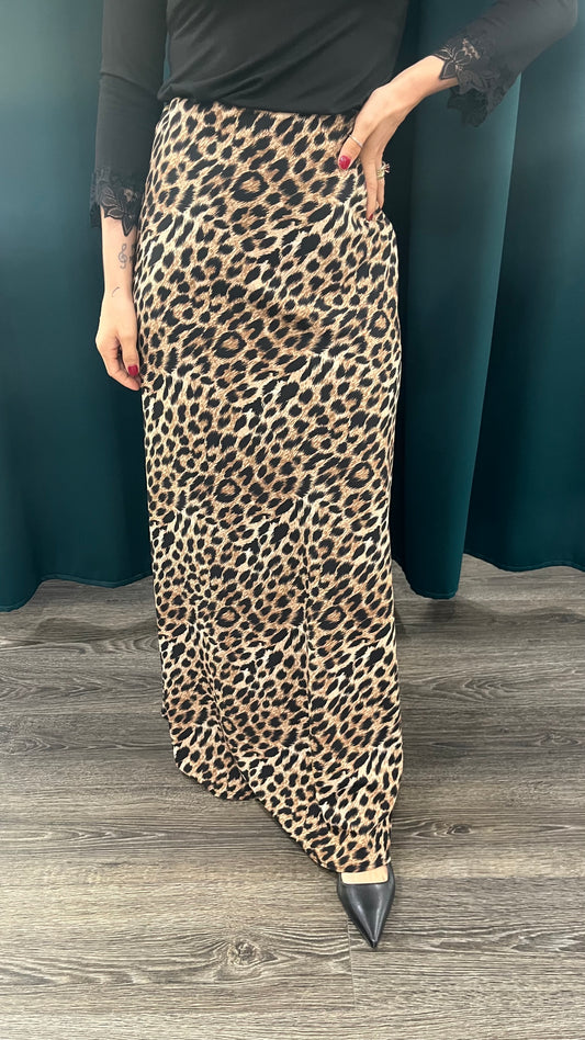 Gonna Animalier Lila Lunga