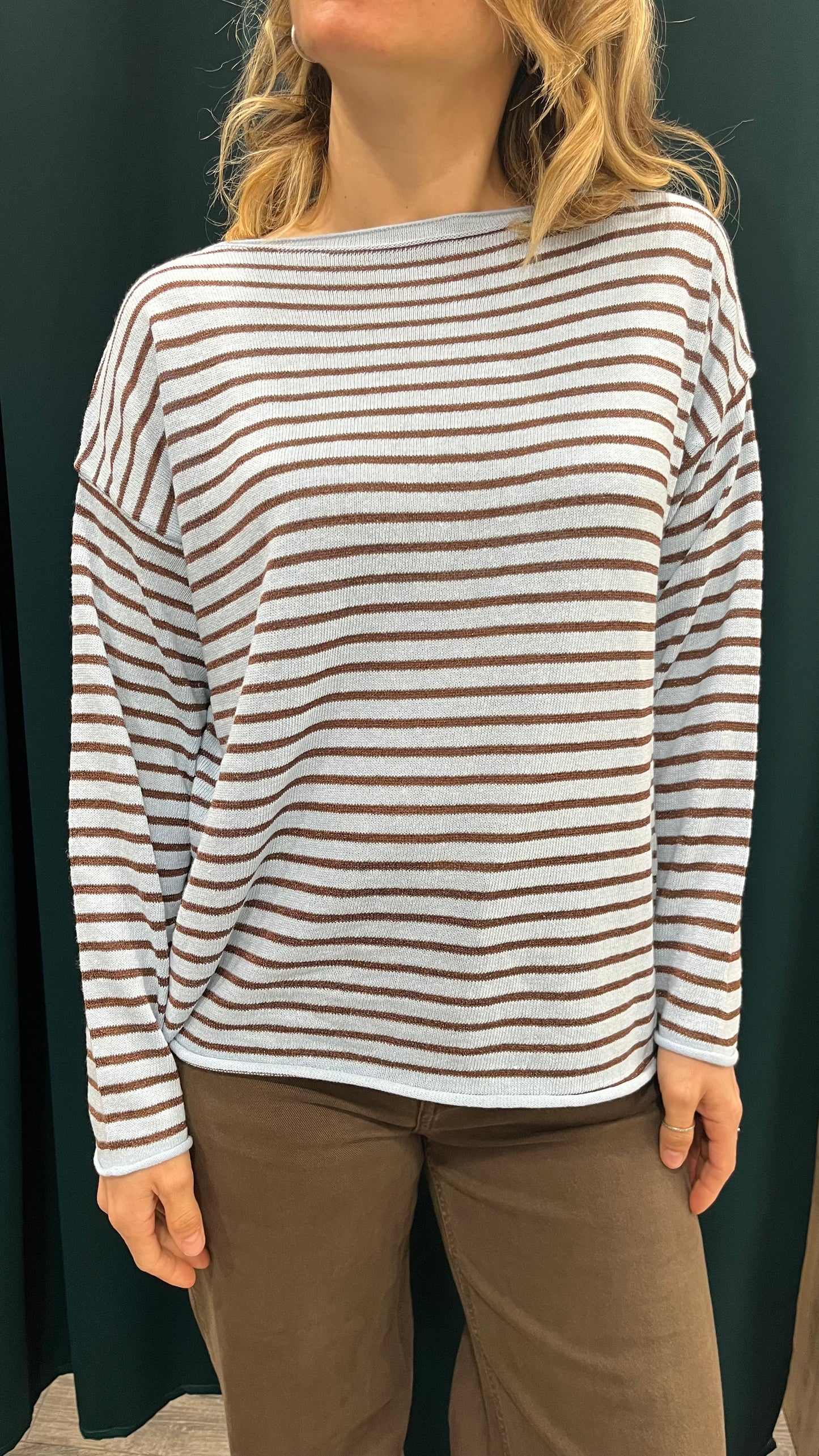 Maglione Righe Lurex