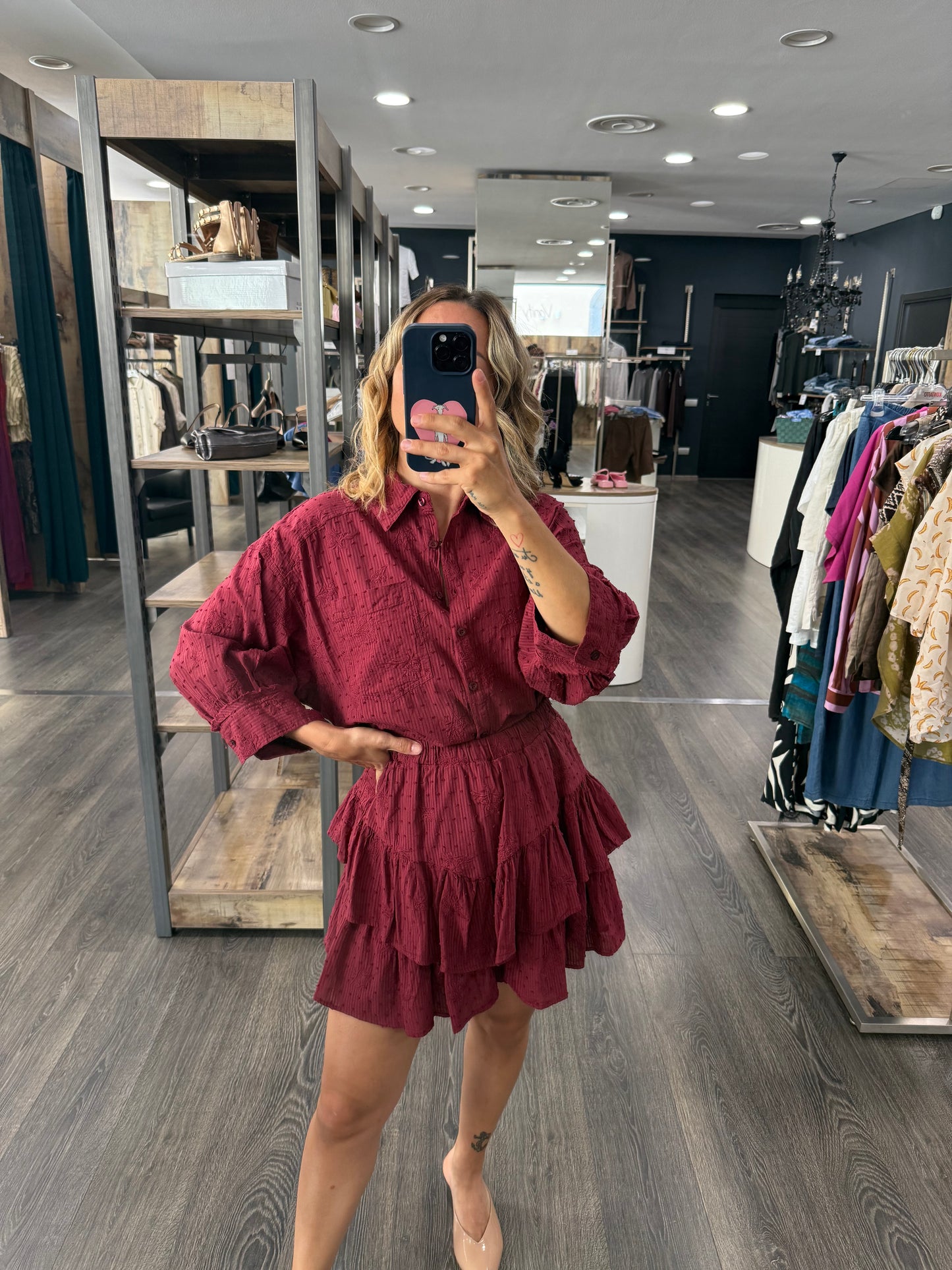 Camicia Kontatto bordeaux
