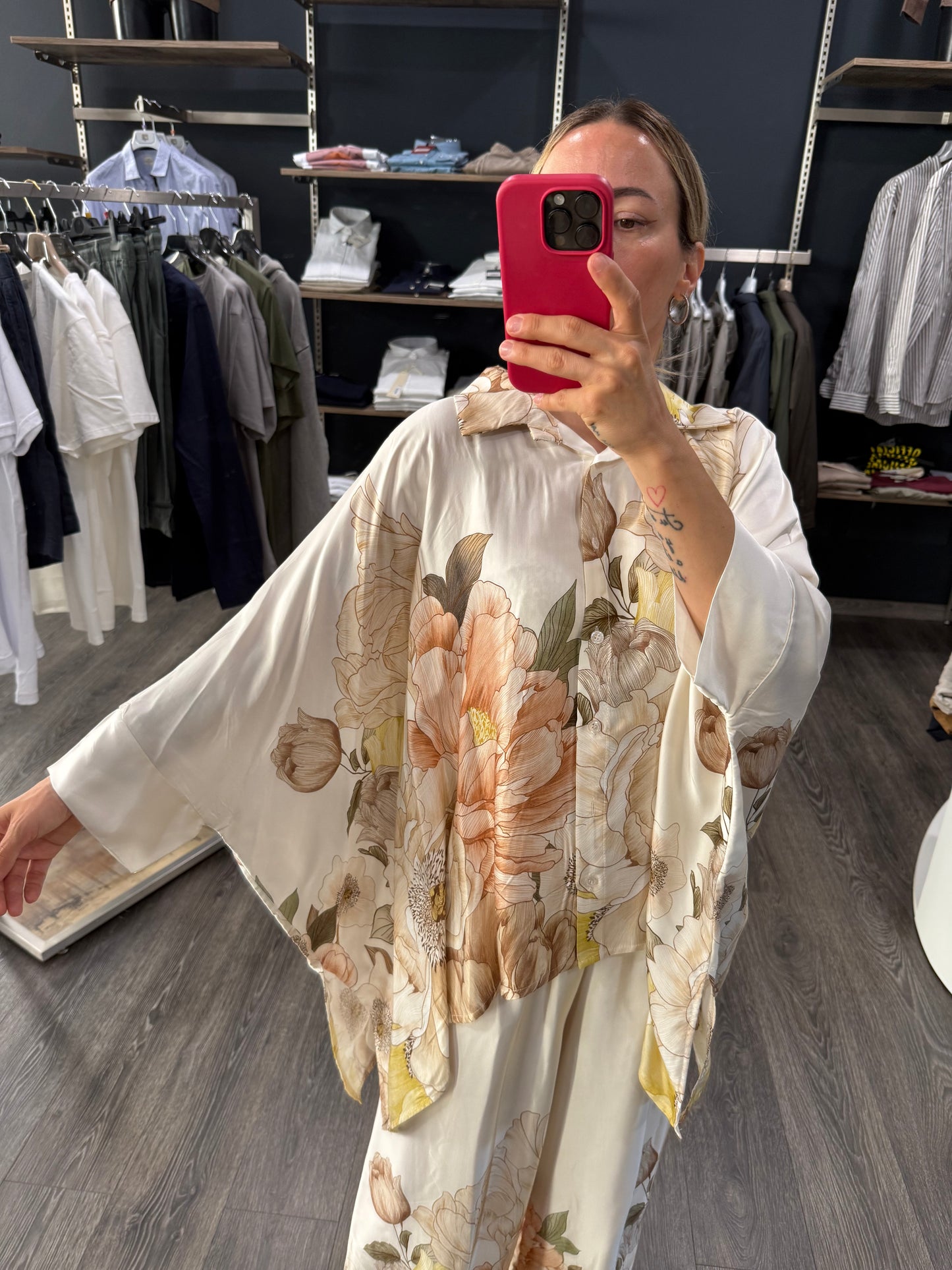 Camicia Over Kontatto Fiori