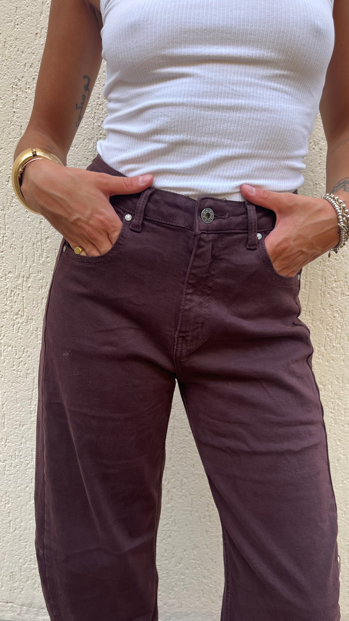 Jeans Barell Bordeaux