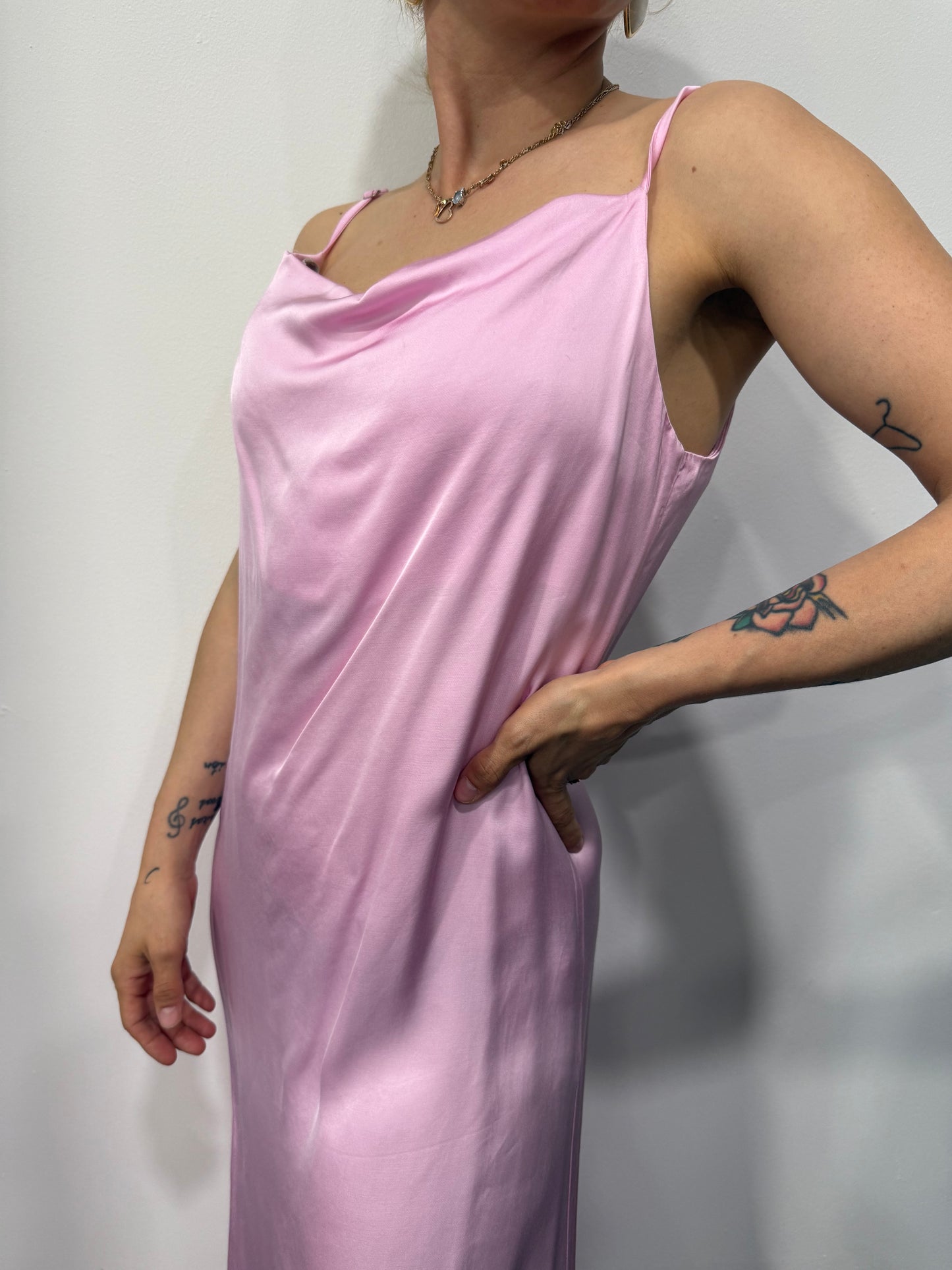 Abito in Viscosa Rosa Kontatto
