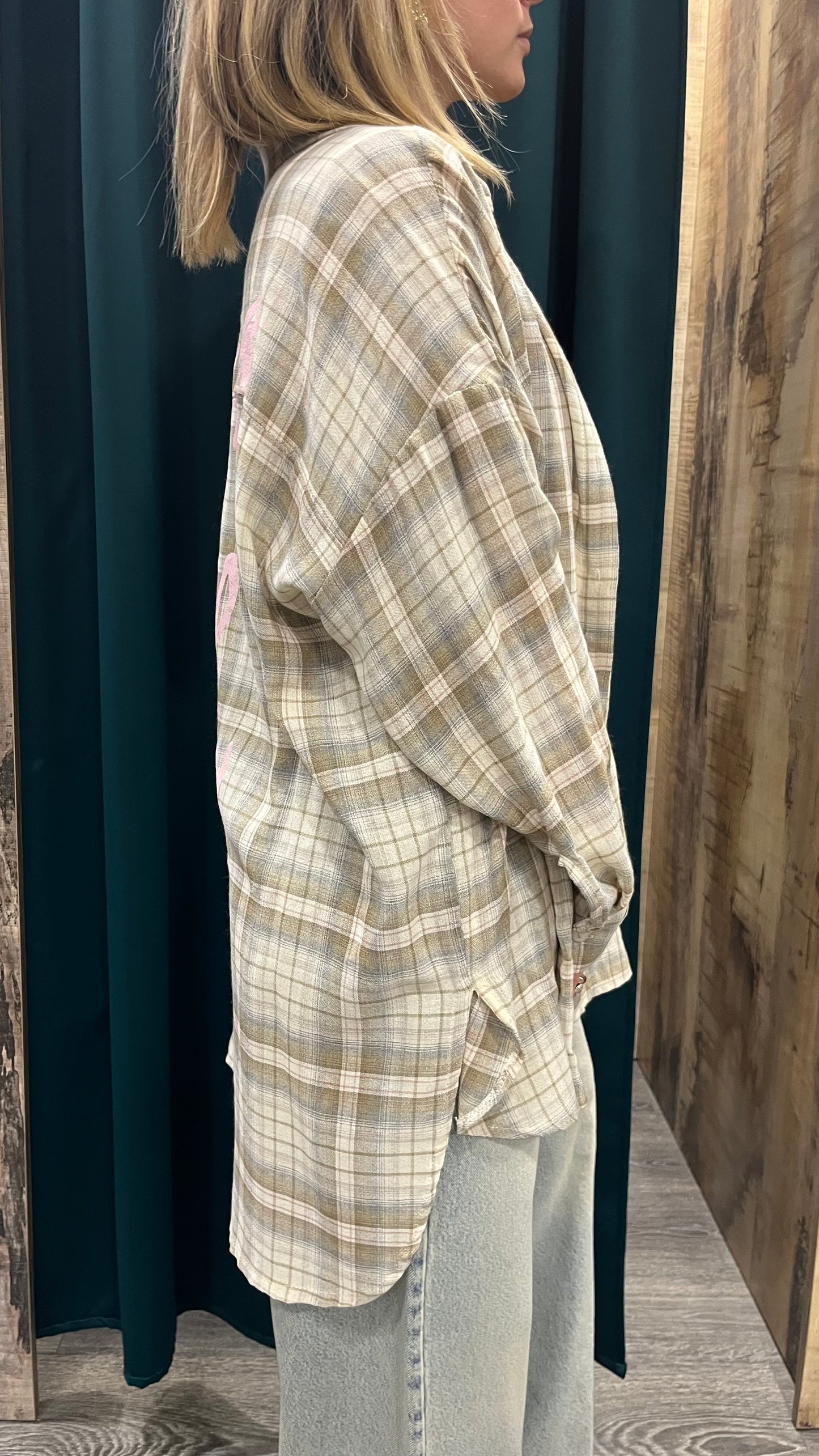 Camicia Over con Scritta