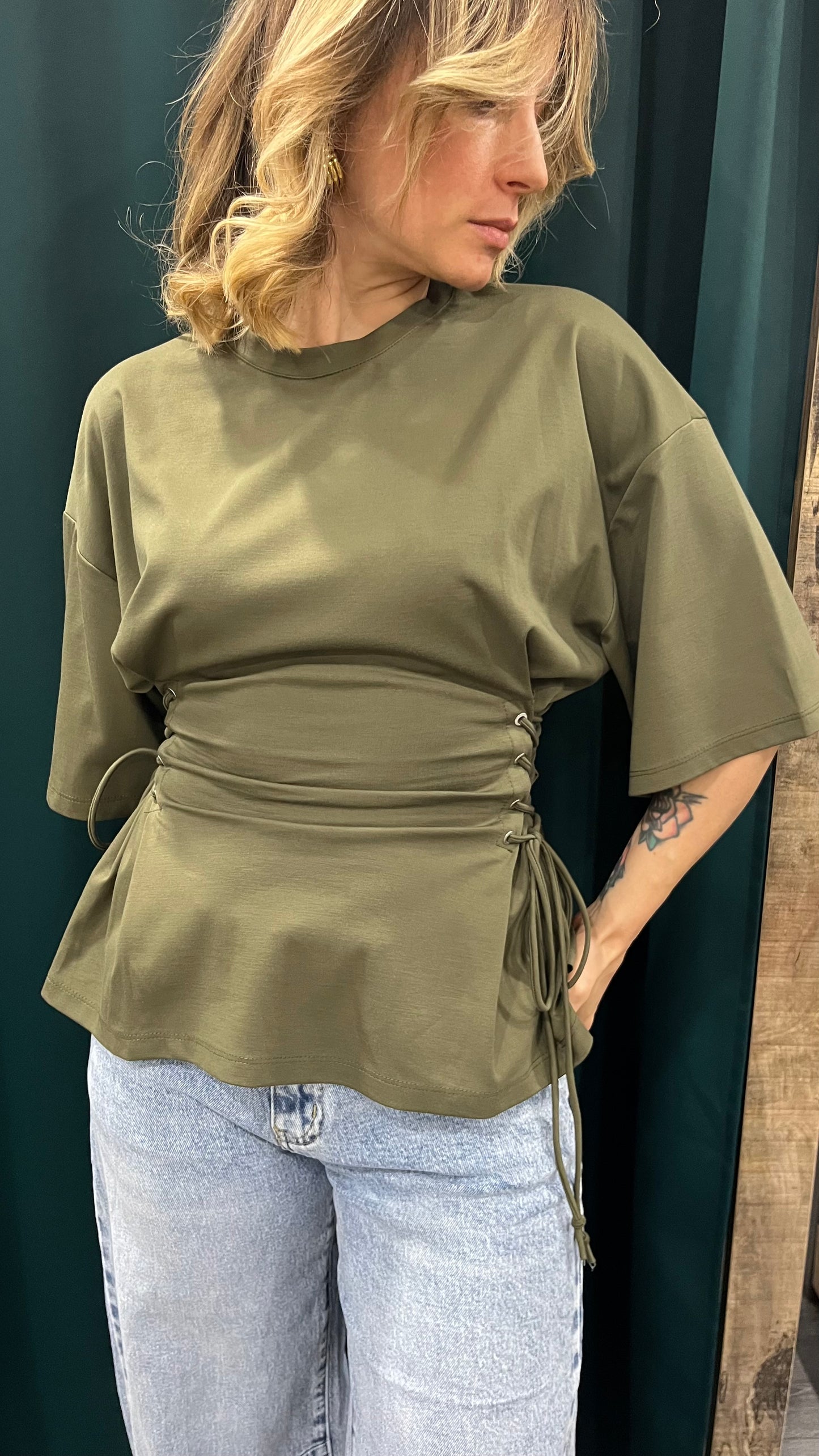 T-Shirt Lacci Verde Militare