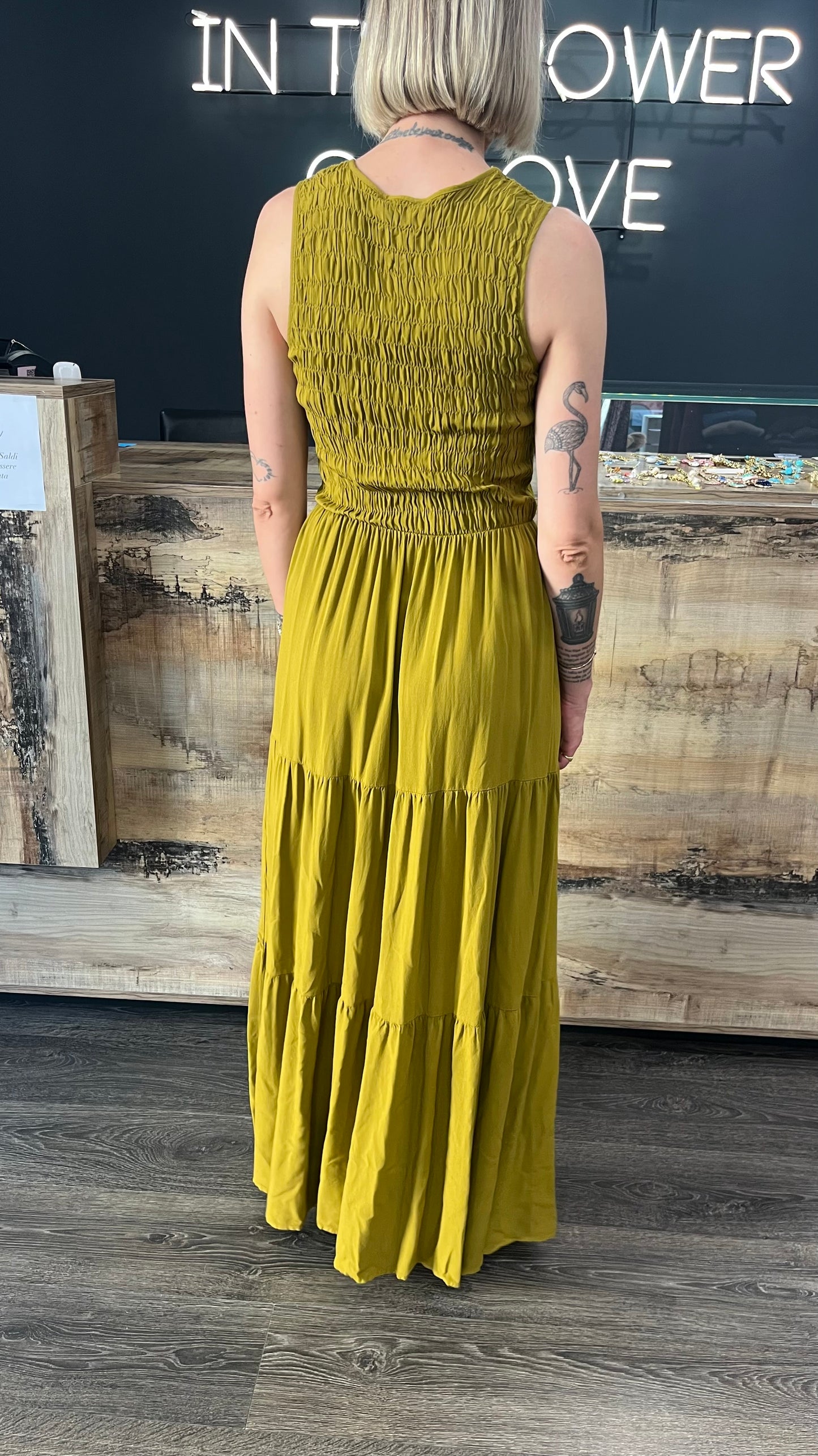 Abito Verde Olio Kontatto
