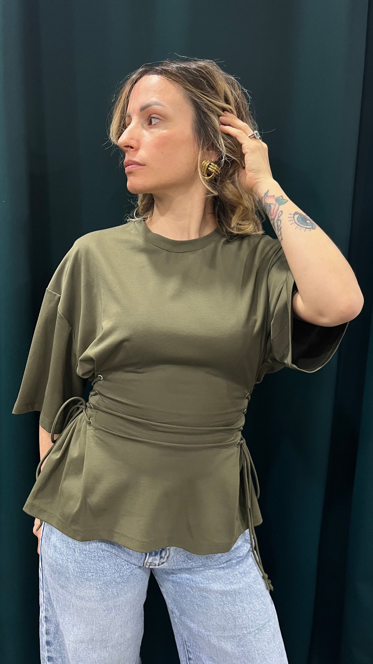 T-Shirt Lacci Verde Militare