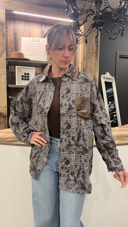Camicia Vicolo Check con Inserti