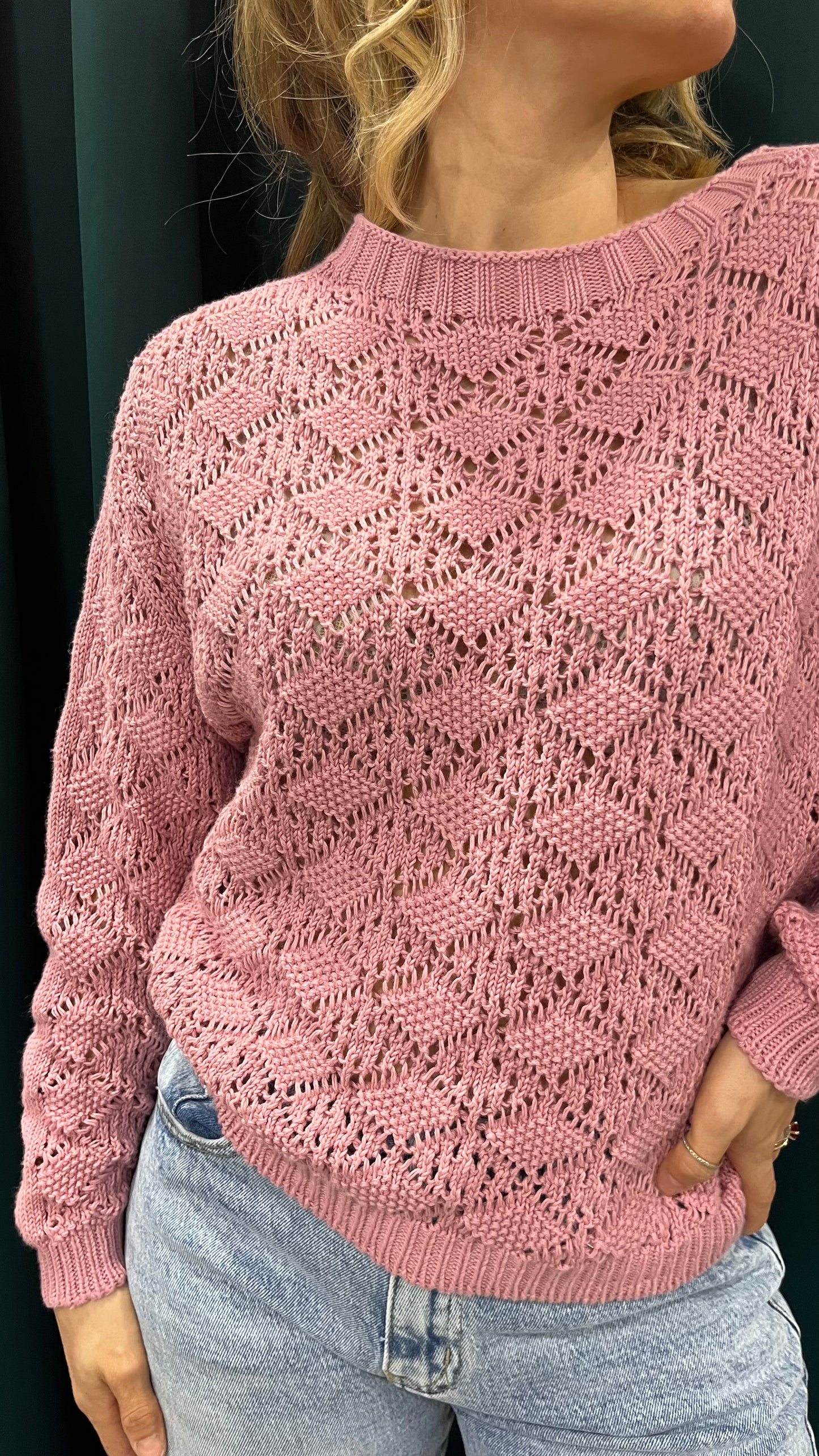 Maglione Traforato Rosa