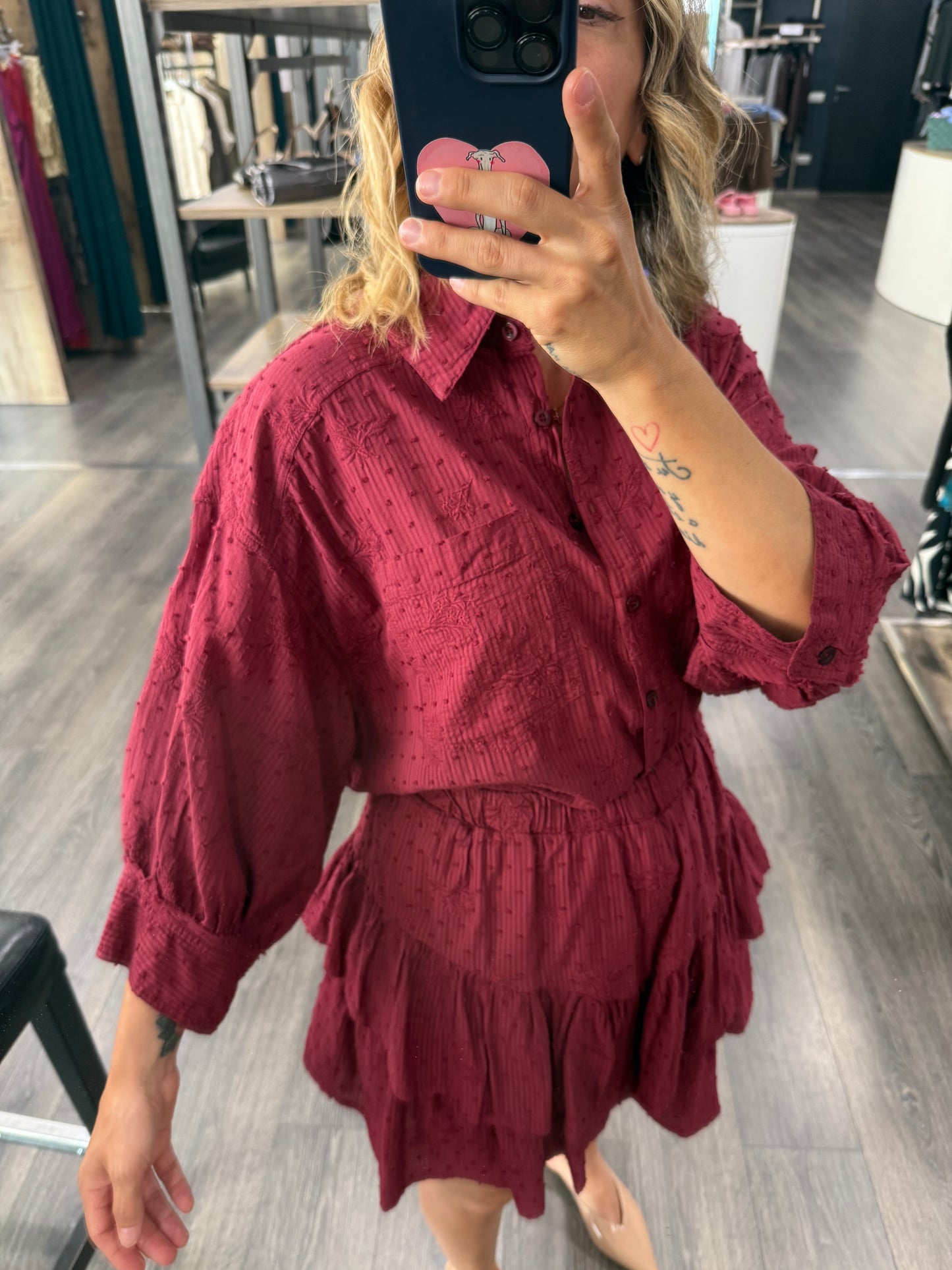 Camicia Kontatto bordeaux