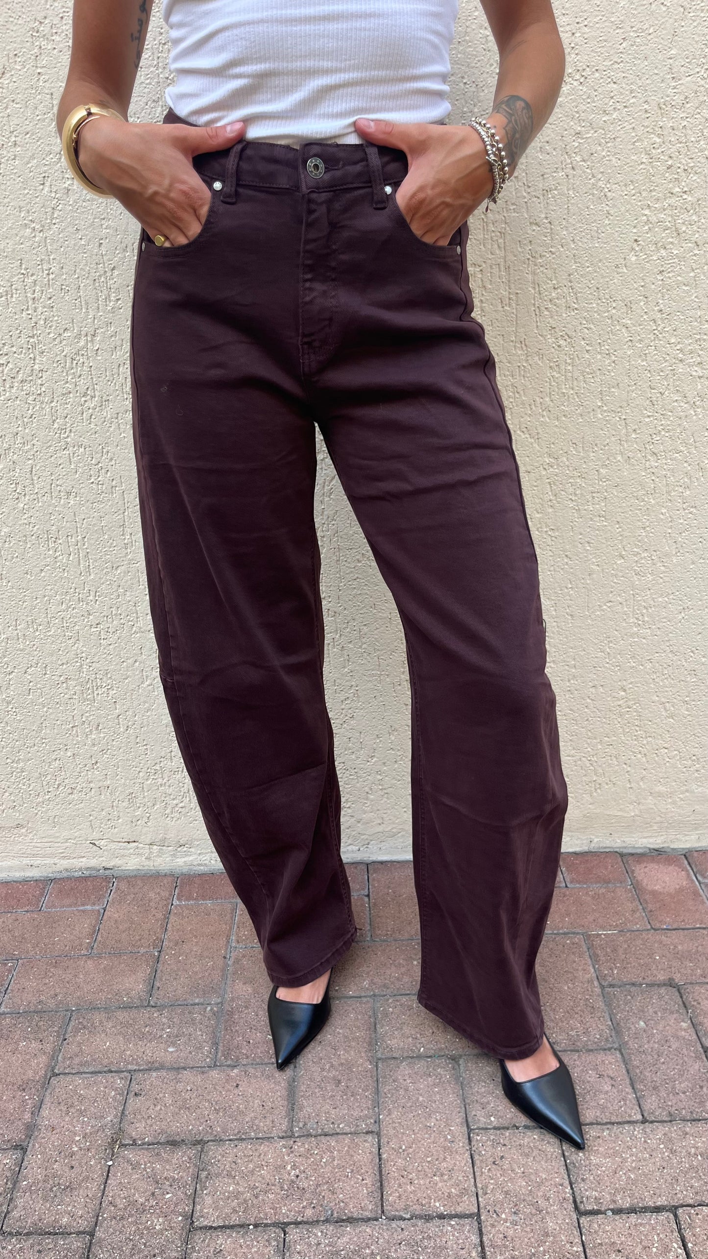 Jeans Barell Bordeaux