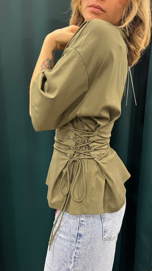 T-Shirt Lacci Verde Militare