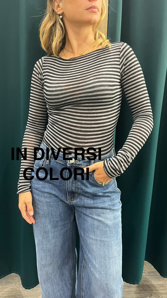 Cashmeretta Righe Diversi Colori