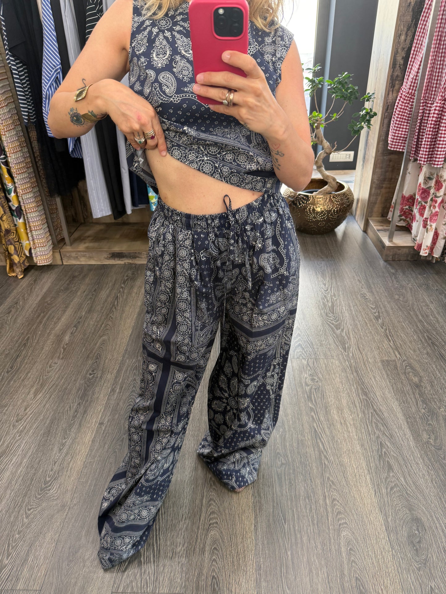 Pantaloni Vicolo Bandana Blu